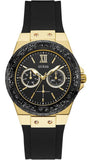 Guess Black Dial Black Rubber Strap Watch For Women - W1053L7 Buy Now By Guess