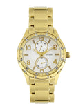 Guess Siren Diamonds Silver Dial Gold Steel Strap Watch for Women - W0442L2 Buy Now By Guess