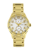 Guess Siren Diamonds Silver Dial Gold Steel Strap Watch for Women - W0442L2 Buy Now By Guess