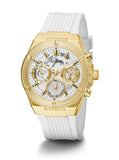 Guess Athena White Dial White Rubber Strap Watch for Women - GW0409L2 Buy Now By Guess