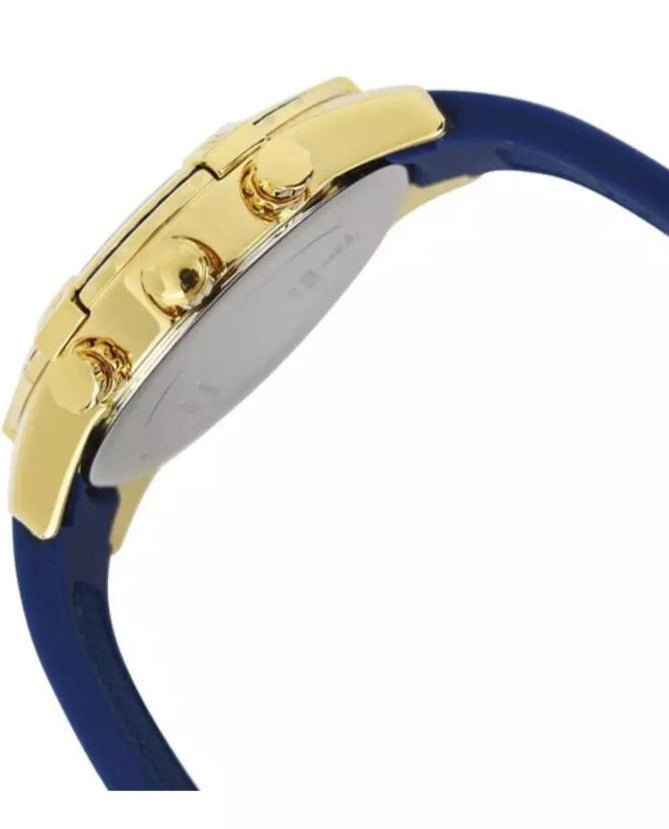 Guess Catalina Blue Gold Tone Blue Silicone Strap Watch For Women - W0562L2 Buy Now By Guess
