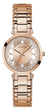 Guess Crystal Clear Rose Gold Dial Rose Gold Steel Strap Watch for Women - GW0470L3 Buy Now By Guess
