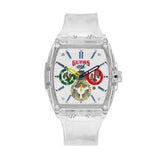 Guess Phoenix J Balvin White Dial Transparent Silicone Strap Watch For Men - V1051M1 Buy Now By Guess