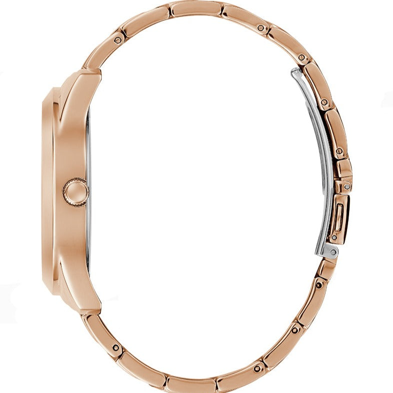 Guess Crush Rose Gold Dial Rose Gold Steel Strap Watch For Women - GW0020L3 Buy Now By Guess