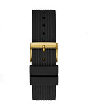 Guess Athena Gold Dial Black Rubber Strap Watch For Women - GW0030L2 Buy Now By Guess