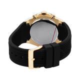 Guess Athena Gold Dial Black Rubber Strap Watch For Women - GW0030L2 Buy Now By Guess