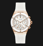 Guess Athena White Dial White Rubber Strap Watch For Women - GW0030L3 Buy Now By Guess