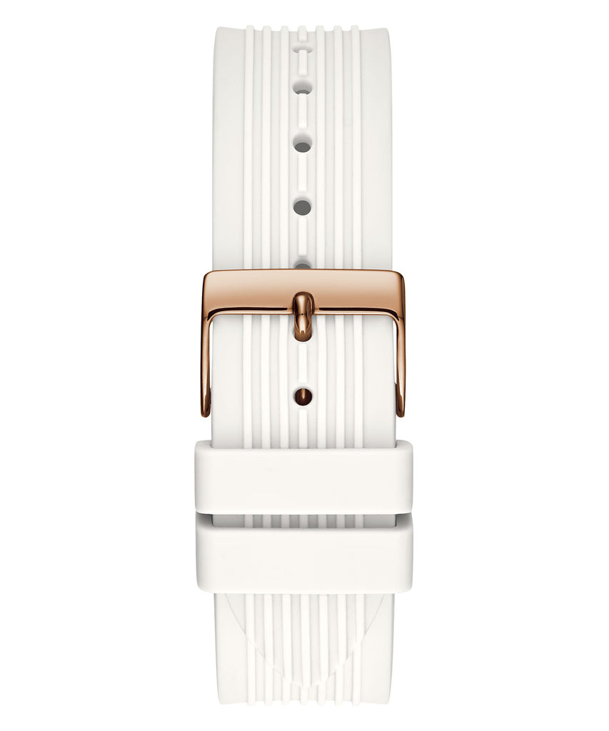 Guess Athena White Dial White Rubber Strap Watch For Women - GW0030L3 Buy Now By Guess