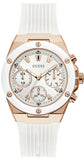 Guess Athena White Dial White Rubber Strap Watch For Women - GW0030L3 Buy Now By Guess
