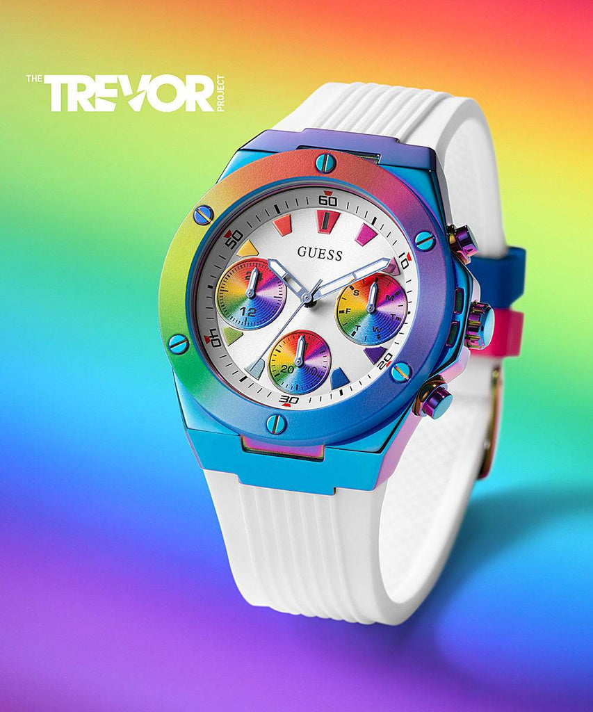 Guess Athena White Dial White Rubber Strap Watch for Women - GW0030L6 Buy Now By Guess