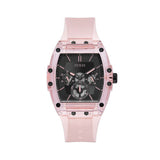 Guess Sporting Black Dial Pink Rubber Strap Watch for Men - GW0032G1 Buy Now By Guess