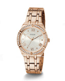 Guess Cosmo Diamonds Silver Dial Rose Gold Steel Strap Watch For Women - GW0033L3 Buy Now By Guess