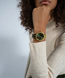 Guess Cosmo Diamonds Green Dial Gold Steel Strap Watch for Women - GW0033L8 Buy Now By Guess