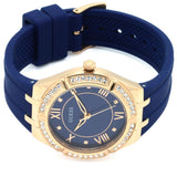 Guess Cosmo Diamonds Blue Blue Dial Blue Silicone Strap Watch for Women - GW0034L4 Buy Now By Guess