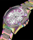 Guess Lady Frontier Diamonds Silver Dial Multicolor Steel Strap Watch for Women - GW0044L1 Buy Now By Guess