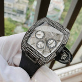 Guess Phoenix Multifunction Silver Dial Black Silicone Strap Watch For Men - GW0048G1 Buy Now By Guess