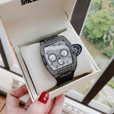 Guess Phoenix Multifunction Silver Dial Black Silicone Strap Watch For Men - GW0048G1 Buy Now By Guess