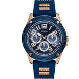 Guess Delta Blue Dial Blue Silicone Strap Watch for Men - GW0051G3 Buy Now By Guess