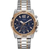 Guess Commander Chronograph Blue Dial Two Tone Steel Strap Watch for Men - GW0056G5 Buy Now By Guess