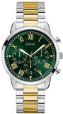 Guess Hendrix Green Dial Two Tone Steel Strap Watch For Men - GW0066G2 Buy Now By Guess