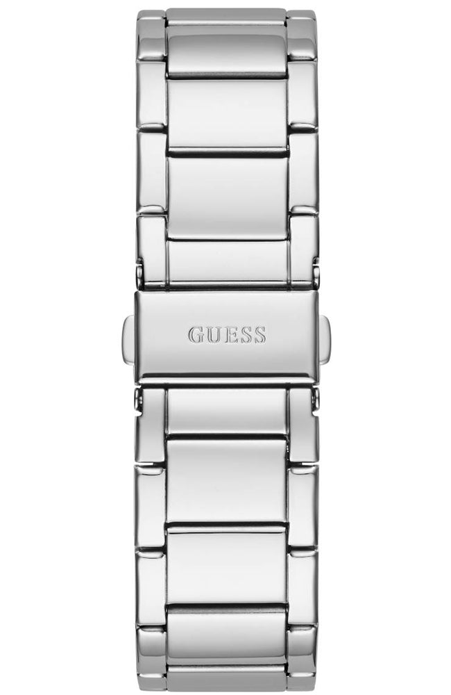 Guess Raven Diamonds Silver Dial Silver Steel Strap Watch for Women - GW0104L1 Buy Now By Guess