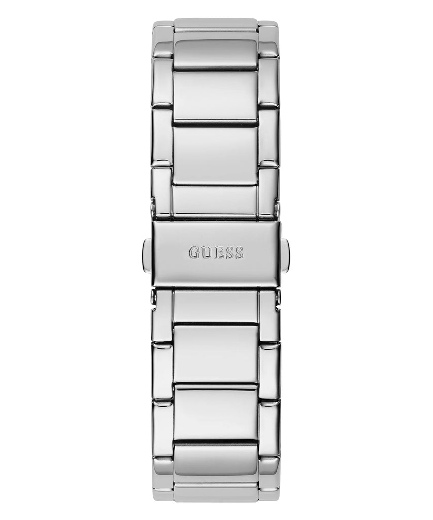 Guess Raven Diamonds Silver Dial Silver Steel Strap Watch for Women - GW0104L1 Buy Now By Guess