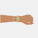Guess Raven Diamonds Gold Dial Gold Steel Strap Watch for Women - GW0104L2 Buy Now By Guess