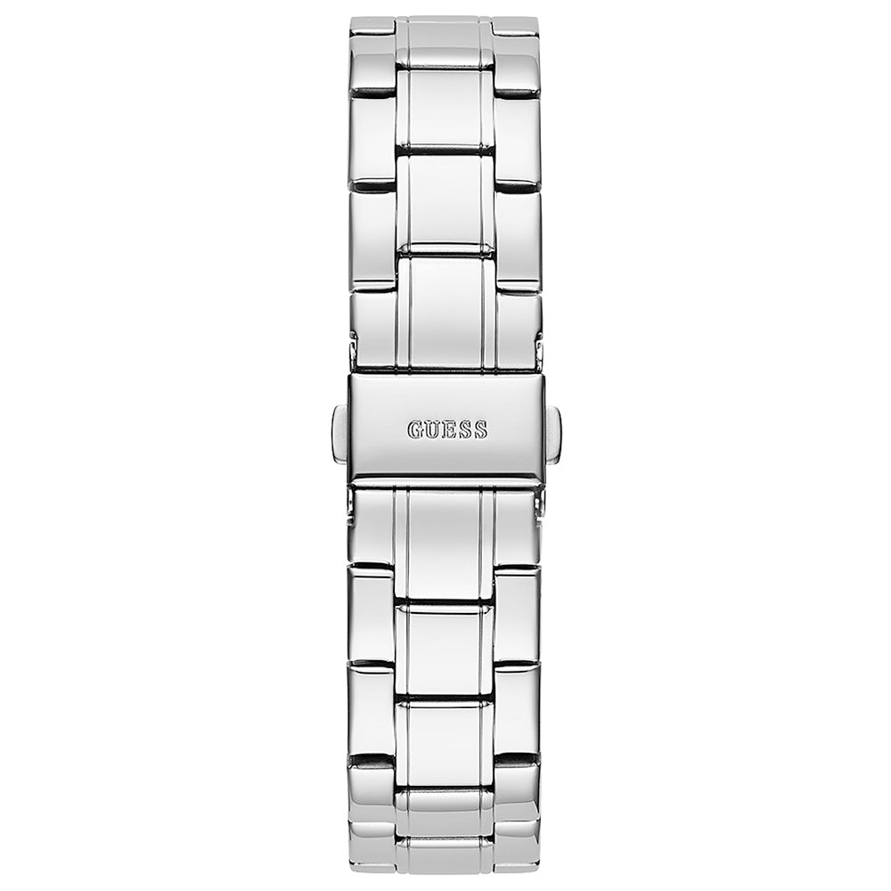 Guess Sparkler Diamonds Silver Dial Silver Steel Strap Watch for Women - GW0111L1 Buy Now By Guess