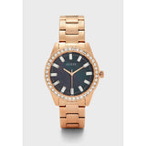 Guess Sparkler Diamonds Black Dial Rose Gold Steel Strap Watch for Women - GW0111L3 Buy Now By Guess