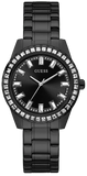 Guess Sparkler Diamonds Black Dial Black Steel Strap Watch for Women - GW0111L4 Buy Now By Guess