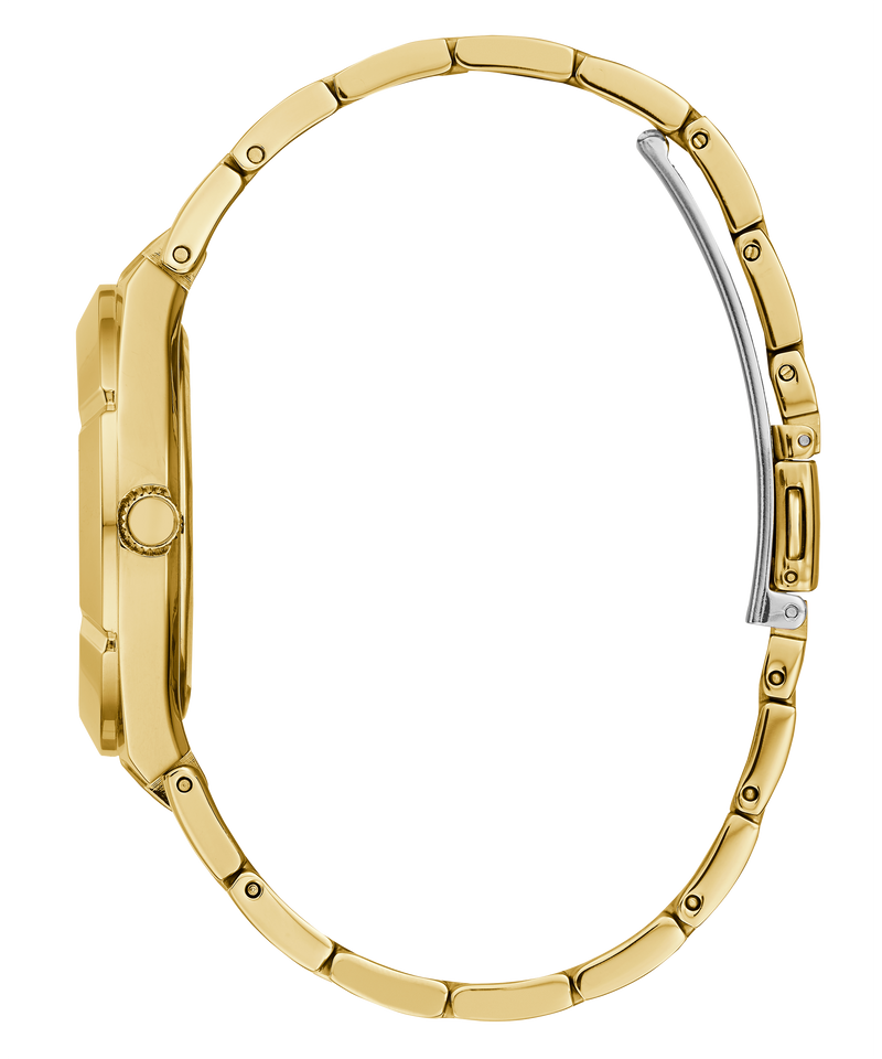 Guess Crystalline Diamonds Gold Dial Gold Steel Strap Watch for Women - GW0114L2 Buy Now By Guess