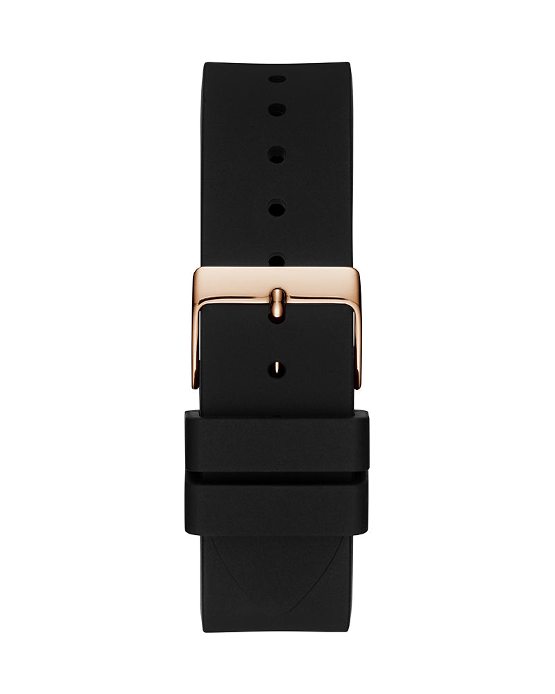 Guess Venus Diamonds Black Dial Black Rubber Strap Watch for Women - GW0118L2 Buy Now By Guess