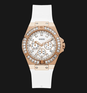 Guess Venus Diamonds White Dial White Rubber Strap Watch for Women - GW0118L4 Buy Now By Guess