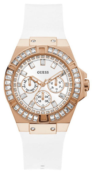 Guess Venus Diamonds White Dial White Rubber Strap Watch for Women - GW0118L4 Buy Now By Guess