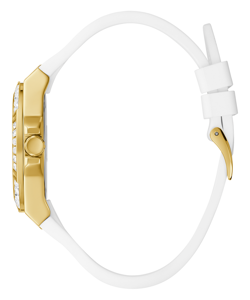 Guess Marina Multifunction White Dial White Rubber Strap Watch for Women - W1025L5 Buy Now By Guess