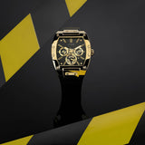 Guess Phoenix Multifunction Black Dial Black Leather Strap Watch for Men - GW0202G1 Buy Now By Guess
