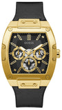 Guess Phoenix Multifunction Black Dial Black Leather Strap Watch for Men - GW0202G1 Buy Now By Guess
