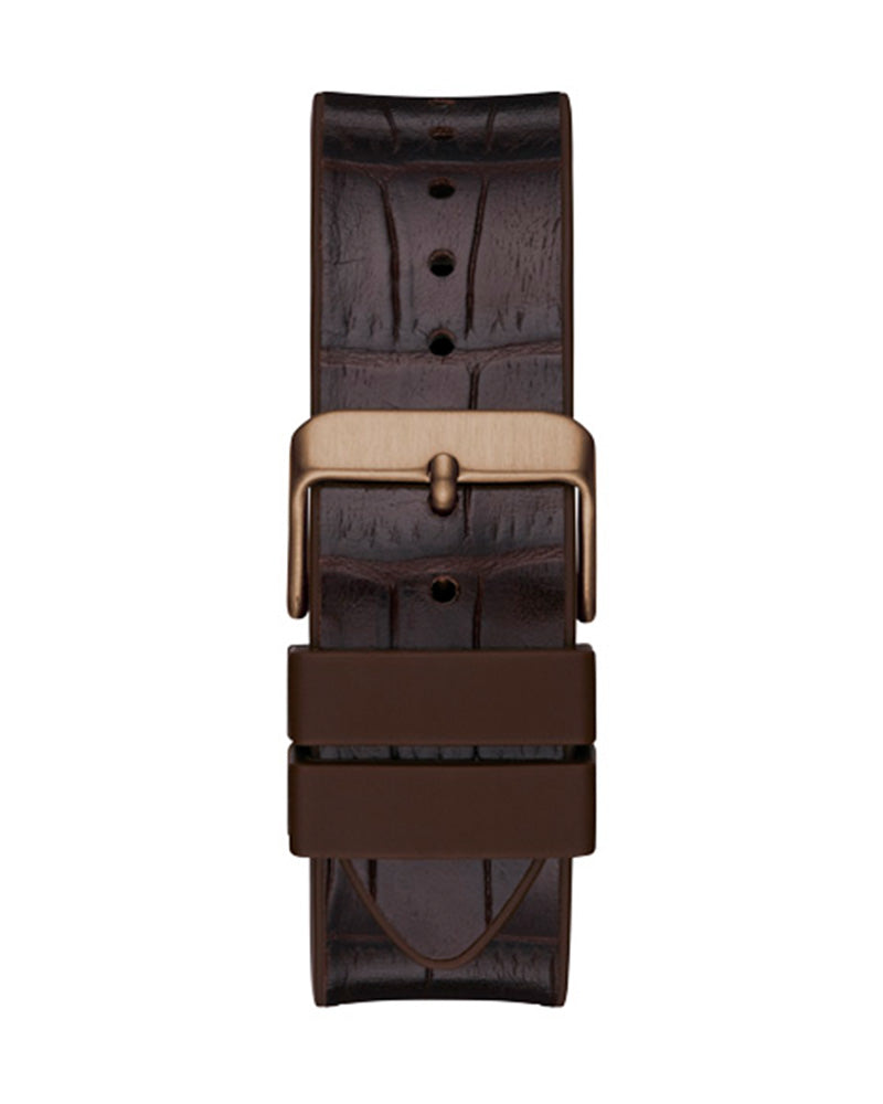 Guess Edge Chronograph Brown Dial Brown Leather Strap Watch For Men - GW0492G2 Buy Now By Guess