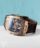 Guess Phoenix Multifunction Blue Dial Brown Leather Strap Watch for Men - GW0202G2 Buy Now By Guess