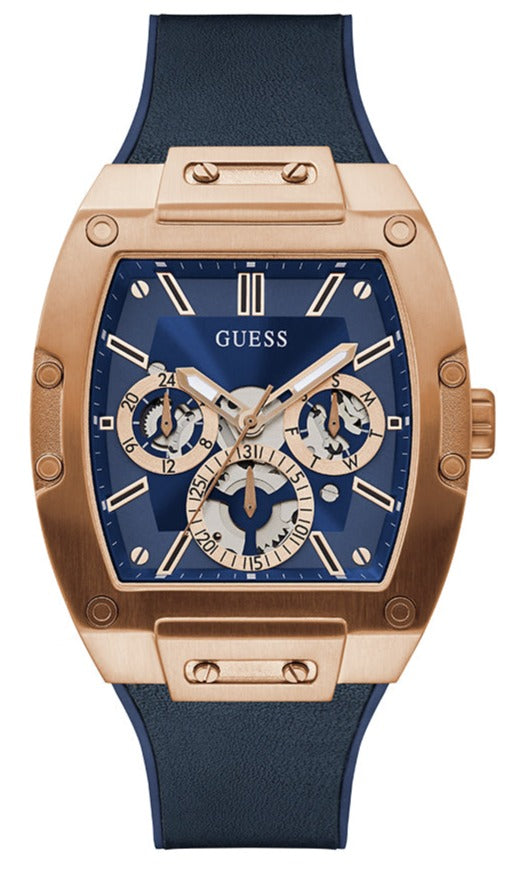 Guess Phoenix Multifunction Blue Dial Blue Rubber Strap Watch for Men - GW0202G4 Buy Now By Guess