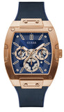 Guess Phoenix Multifunction Blue Dial Blue Rubber Strap Watch for Men - GW0202G4 Buy Now By Guess