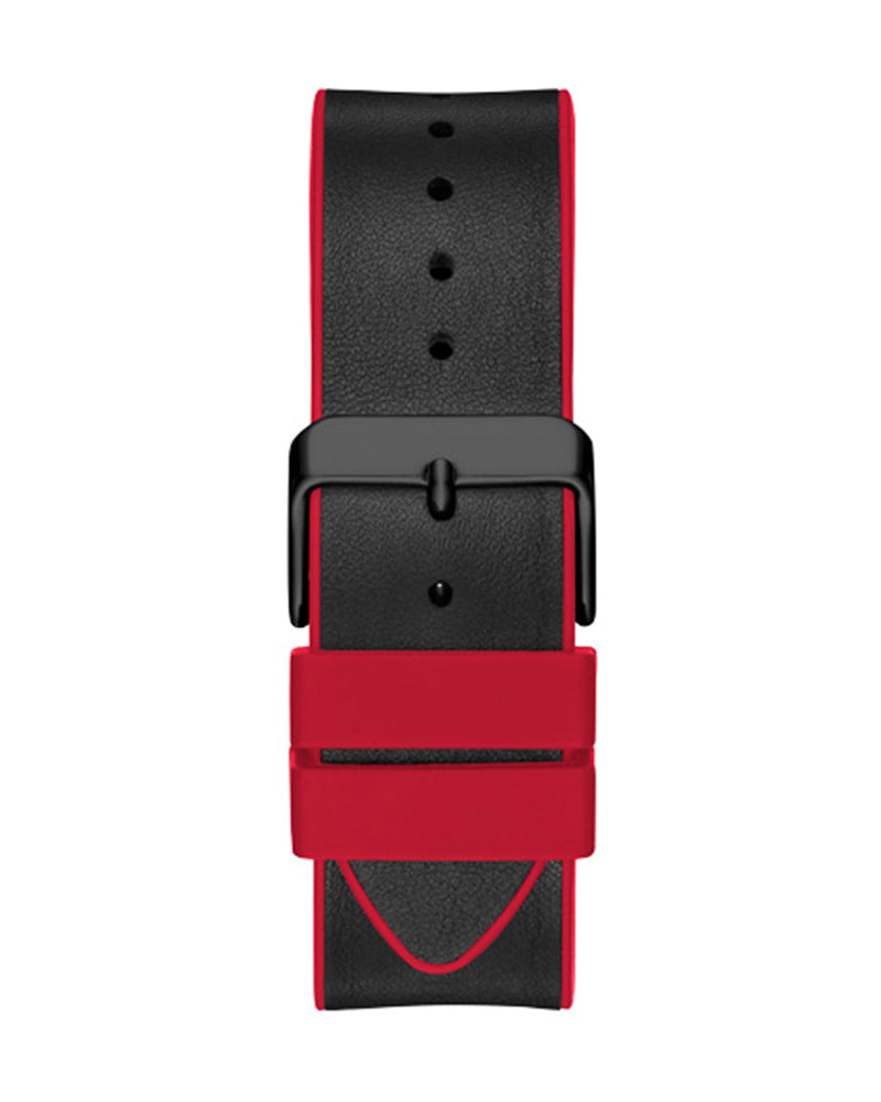 Guess Phoenix Multifunction Black Dial Black & Red Rubber Strap Watch for Men - GW0202G7 Buy Now By Guess