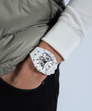 Guess Phoenix Multifunction White Dial White Rubber Strap Watch for Men - GW0203G2 Buy Now By Guess