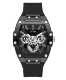 Guess Phoenix Multifunction Black Dial Black Rubber Strap Watch for Men - GW0203G3 Buy Now By Guess