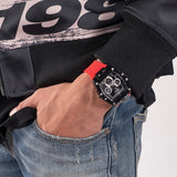 Guess Phoenix Multifunction Black Dial Red Rubber Strap Watch for Men - GW0203G4 Buy Now By Guess