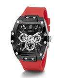 Guess Phoenix Multifunction Black Dial Red Rubber Strap Watch for Men - GW0203G4 Buy Now By Guess