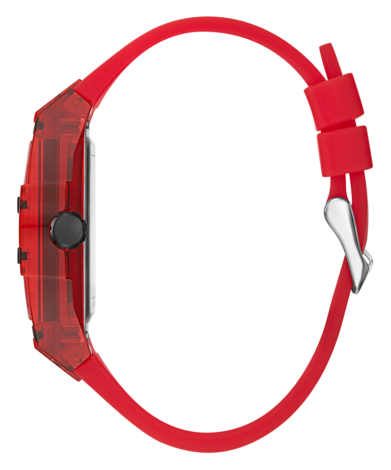 Guess Phoenix Multifunction Black Dial Red Rubber Strap Watch for Men - GW0203G5 Buy Now By Guess