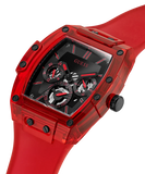 Guess Phoenix Multifunction Black Dial Red Rubber Strap Watch for Men - GW0203G5 Buy Now By Guess