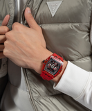 Guess Phoenix Multifunction Black Dial Red Rubber Strap Watch for Men - GW0203G5 Buy Now By Guess
