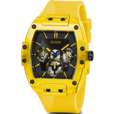Guess Phoenix Multi Function Black Dial Yellow Rubber Strap Watch for Men - GW0203G6 Buy Now By Guess